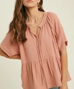 Wishlist Women's Ginger V Neck W/ Self Tie Top