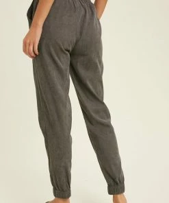 Wishlist Women's Charcoal Drawstring Corduroy Joggers