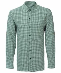 Men's Game Guard Green MicroTek Long Sleeve Shirt