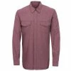 Men's Game Guard Maroon Pearl Snap Long Sleeve Shirt