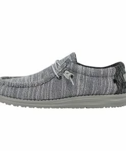 Hey Dude Men's Wally Stretch Platinum Mix Shoes