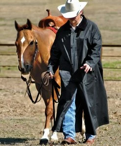 M & F Double S Adult Black Saddle Slicker Rain Gear