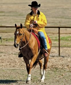 M & F Double S Adult Yellow Saddle Slicker Rain Gear