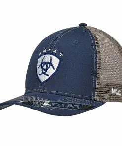 M & F Navy/Brown Ariat Cap Caps