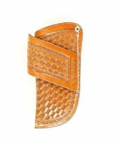 M & F Basket Tooled Knife Sheath