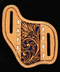M & F Ariat Blue Tooled Knife Sheath Knife Sheaths