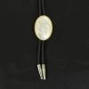 M & F Silver Plain Bolo Tie