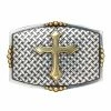M & F Cross Belt Buckle Belt Buckles