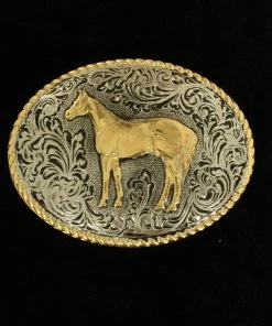 M & F Horse Belt Buckle Belt Buckles