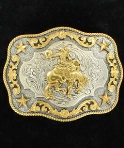 M & F Belt Buckles Saddle Bronc Belt Buckle