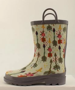 M & F Kids Boots Girls Stacie Ivory Rubber Boots