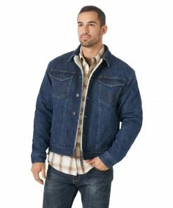 Outerwear Men's Wrangler Retro Sherpa Lined Western Denim Jacket