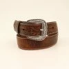 M & F Ariat Floral Embossed Marbled Design Strap Tabs Belt