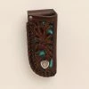 M & F Knife Sheaths Ariat Brown Floral Knife Sheath