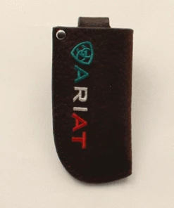 M & F Ariat Mexico Logo Brown Rowdy Vertical Knife Sheath Knife Sheaths