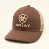 M & F Caps Tan Ariat Logo Mesh Cap