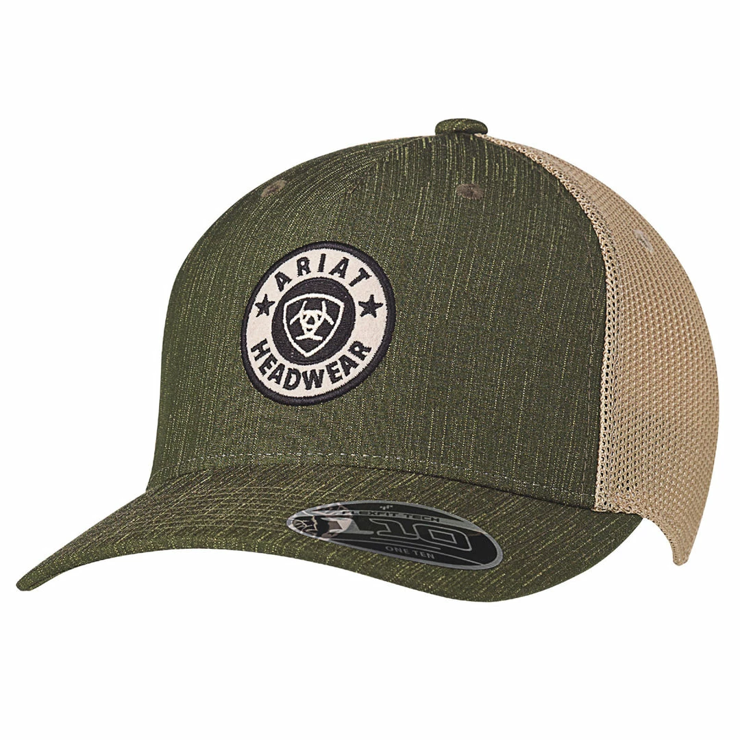 M & F Caps Ariat Green Round Shield Logo Cap 1 M & F Caps Ariat Green Round Shield Logo Cap