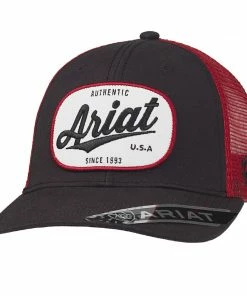 Ariat Grey Mesh Snapback Ball Cap