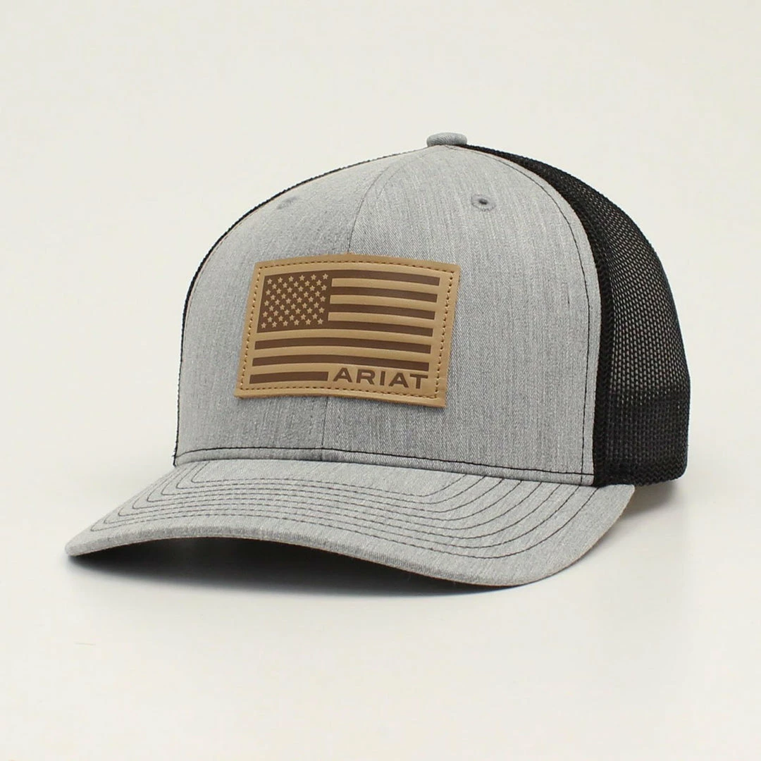 Ariat USA Flag Patch Gray Cap 1 Ariat USA Flag Patch Gray Cap