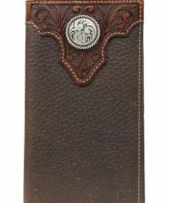 M & F Wallets Dark Leather Wallet