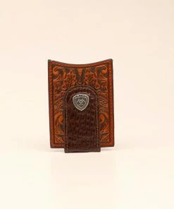 M & F Ariat Croc Print Money Clip Wallets