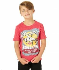 Kid's Boys Wrangler Red Heather T-Shirt