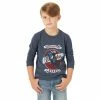 Boys Wrangler Navy Heather Long Sleeve Graphic Tee