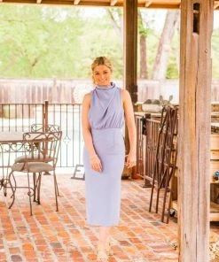 Entro Women's Blue Sleeveless Dress