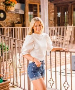 THML Tops Women's Off White Crochet Top 5 THML Tops Women's Off White Crochet Top