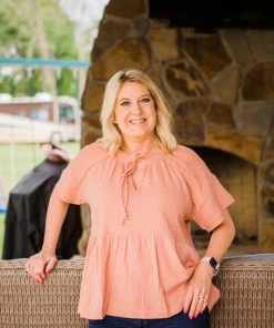 Wishlist Women's Ginger V Neck W/ Self Tie Top