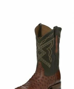 Tony Lama Brandy Hermoso Full Quill Ostrich Boot Exotic Boots