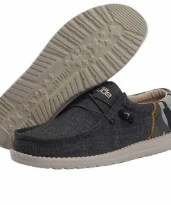 Men's Hey Dude Wally Funk Dark Camo Grey Shoe