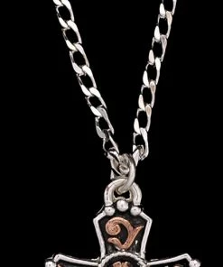 M & F Cross Pendant Necklace Necklaces