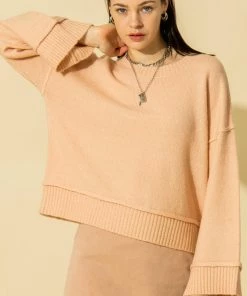 HYFVE Women's Pale Pink Sweater