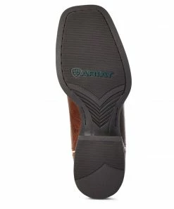 Men's Ariat Sport Knockout Wicker/Federal Blue Wide Square Toe Boot Western Boots