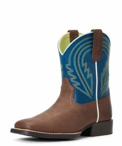Kids Ariat Lil Hoss Chocolate/Navy Boot Kids Boots