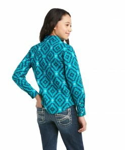 Girl's Western Shirts Girls Ariat Agate Mesa Snap Long Sleeve Shirt