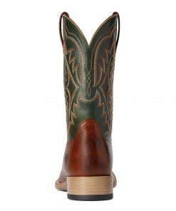 Western Boots Men's Ariat Ryden Ultra Gingersnap/Tack Green Square Toe Boots