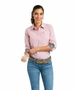 Women's Ariat Kirby Stretch Carmine Long Sleeve Shirt Western Shirts