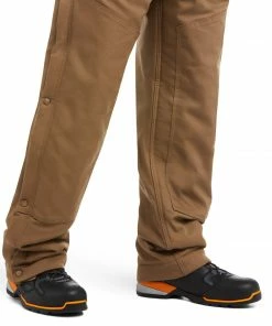 Men's Ariat Rebar DuraCanvas Stretch Insulated Bib Overralls Outerwear