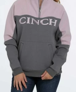 Women's Cinch 1/4 Gray Zip Pullover
