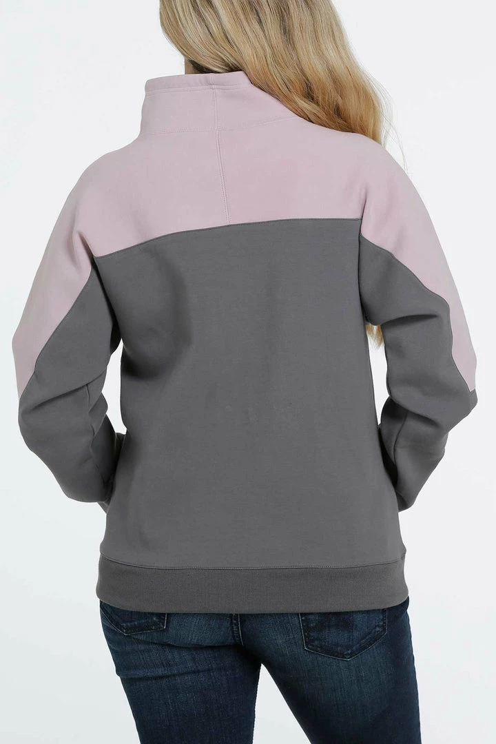 Women's Cinch 1/4 Gray Zip Pullover 2 Women's Cinch 1/4 Gray Zip Pullover