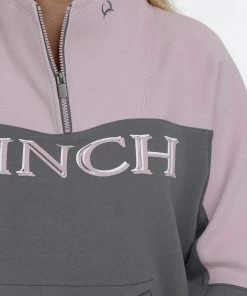 Women's Cinch 1/4 Gray Zip Pullover 5 Women's Cinch 1/4 Gray Zip Pullover