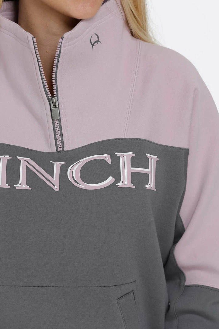 Women's Cinch 1/4 Gray Zip Pullover 3 Women's Cinch 1/4 Gray Zip Pullover