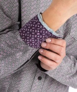 Cinch Women's Mauve & Lavender Printed Button Up Western Shirt