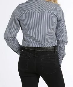 Cinch Blue Stripe Women's Pearl Snap Shirt