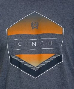 Men's Cinch Heather Blue Short Sleeve Tee T-Shirts/Polos