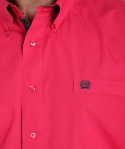 Miller Int. Men's Cinch Solid Button Down-Pink