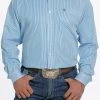 Men's Cinch Blue Stripe Long Sleeve Button Down Shirt Long Sleeve Shirts