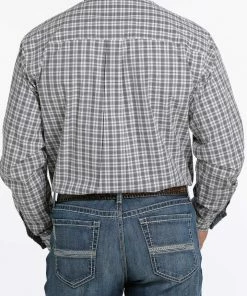 Men's Cinch Cream Plaid Long Sleeve Shirt Long Sleeve Shirts